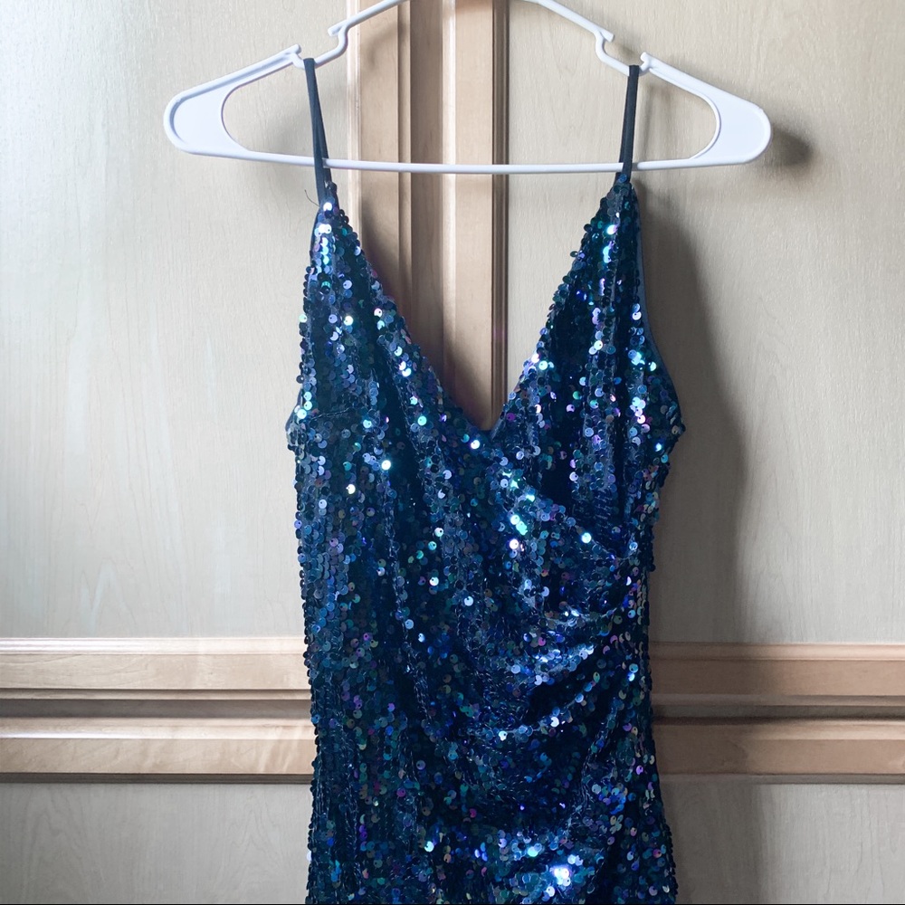 sequin party mini dress